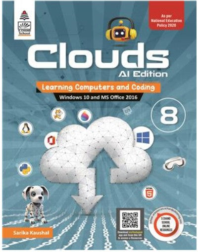 S. Chand Clouds AI Learning Computers And Coding Book Class 8