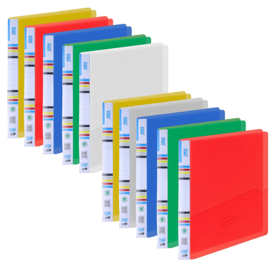 SPS Colored Report File – Set of 10 | Plastic File for A4 Documents | for Office, School & Home | Holds Up to 150 Sheets | Best for Interviews and Reports