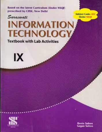 Saraswati Information Technology Textbook with Lab Activities Class 9