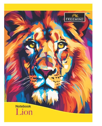 Freemind A4 Single Line Notebooks, Pack of 4, 348 Pages, Animal Prints