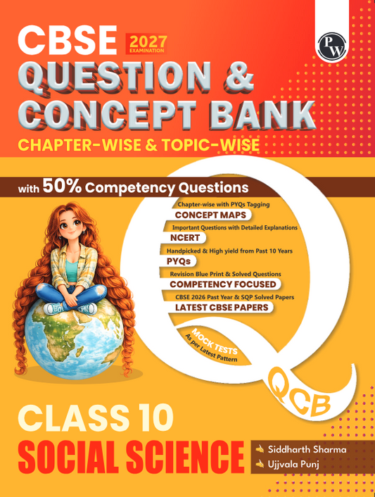 PW CBSE Question & Concept Bank Social Science Chapterwise Class 10 | For 2027 Exam