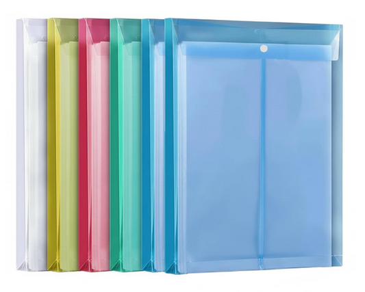 Shuban Document File Folder with Button Lock | Certificate & Report Organizer | Waterproof Plastic Expanding File | Office & School Use
