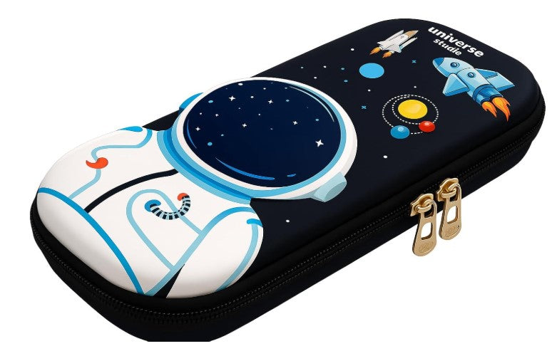 Sky Tech 3D Cover EVA Space Astronaut Theme Pencil Case Large Capacity Pencil Pouch Bag Compass School Pouch Organizer for Students