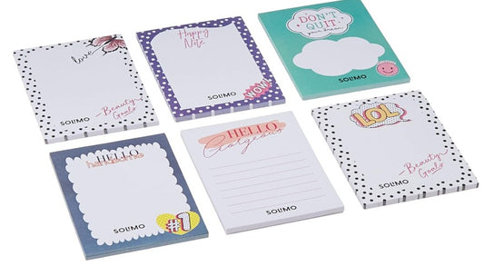 Solimo To Do List Notepads, Tear Off Block Planner for Office, Home, Work Stationery Supplies, Set of 6, 50 Pages