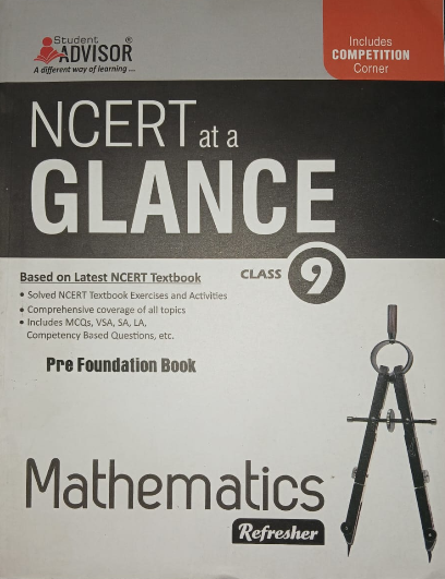 Student Advisor NCERT at a Glance Pre Foundation Book Mathematics Refresher Class 9