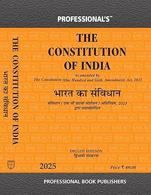 The Constitution of India | Bare Act | Diglot Edition (Hindi & English) | With All Amendments | Subject Index