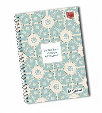 WOW A4 Size 5 Subject Spiral Longbook, 300 Pages, Ruled, 29.7x21cm, Multicolor Artistic Designs
