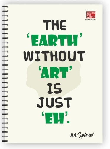 WOW EARTH WITHOUT ART A4 SPIRAL LONGBOOK 200 PAGES