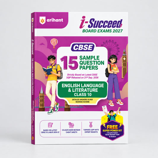 Arihant i Succeed CBSE 2027 English Language & Literature Class 10 | 15 Sample Question Papers
