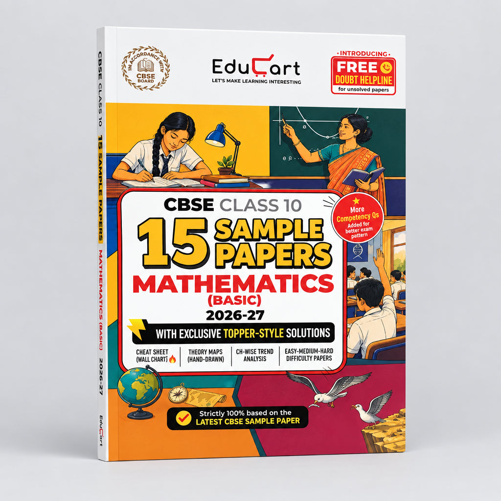 Educart CBSE Sample Paper Class 10 Mathematics Basic with Topper-Style Solutions & Cheat Sheet Wall Chart For 2027 Board Exam