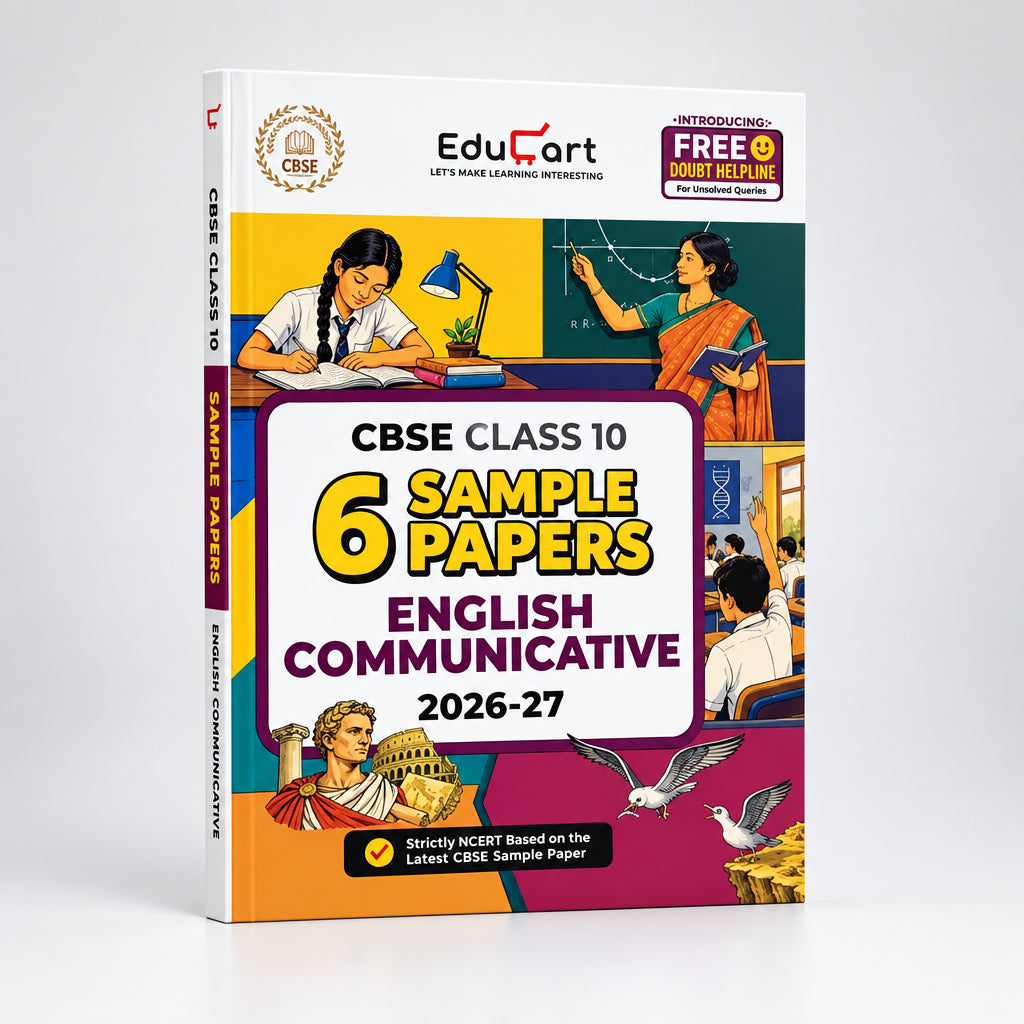 Educart CBSE Sample Paper Class 10 English Communicative with Topper-Style Solutions & Cheat Sheet Wall Chart For 2027 Exam