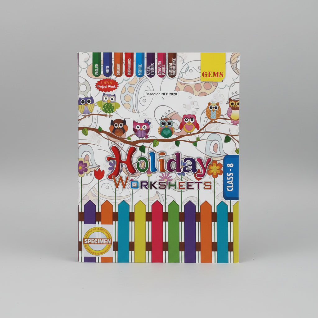Gems Holiday Worksheets Class 8