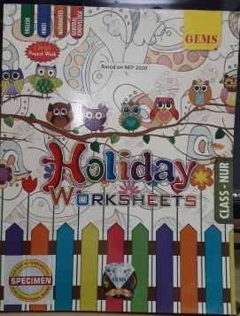 Gems Holiday Worksheets Class Nursery