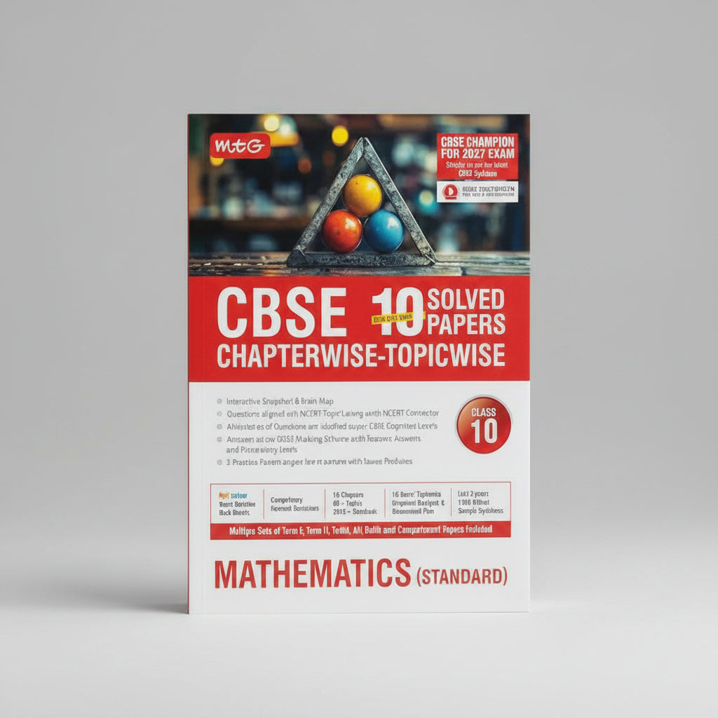 MTG CBSE 10 Solved Papers Chapterwise-Topicwise Mathematics Standard Class 10 For 2027 Exam