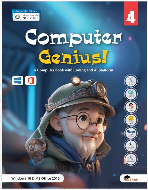 Orange Computer Genius Class 4