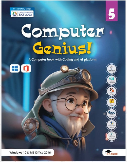Orange Computer Genius Class 5