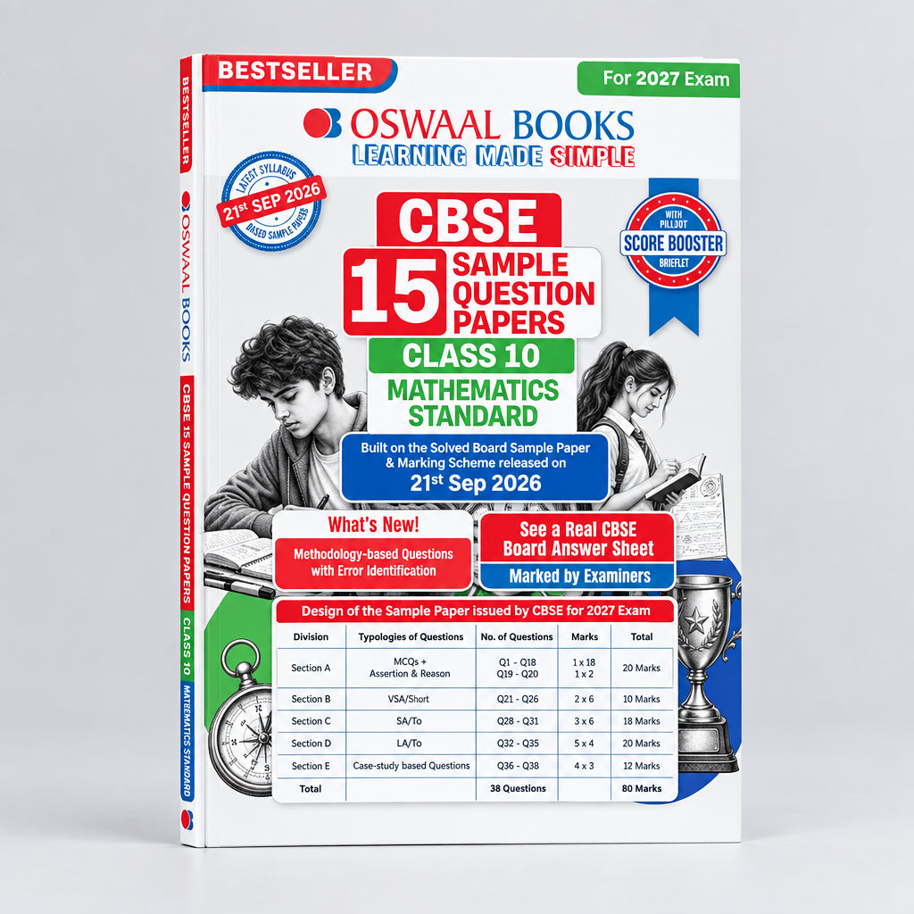 Oswaal CBSE 15 Sample Question Papers Mathematics Standard for Class 10 2027 Board Exam