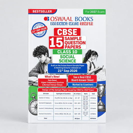 Oswaal CBSE 15 Sample Question Papers Social Science for Class 10 2027 Board Exam