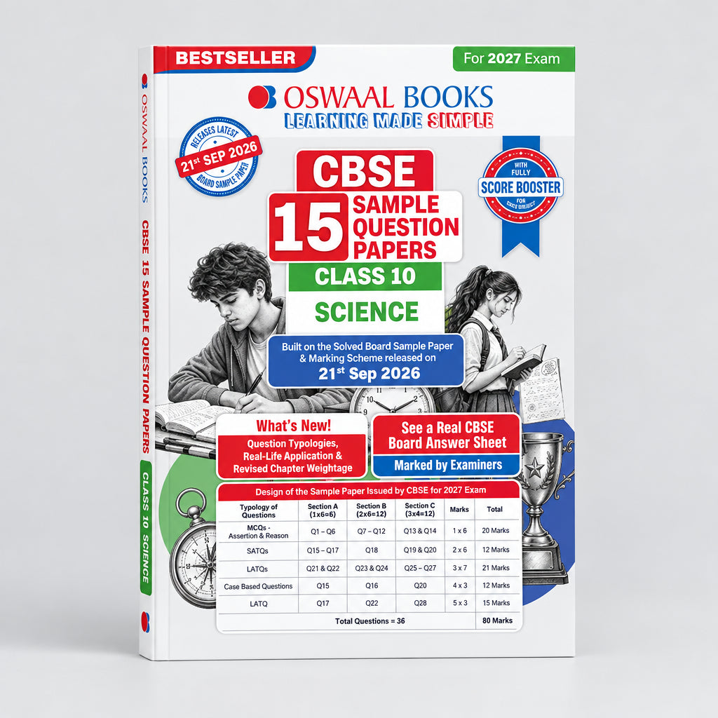 Oswaal CBSE 15 Sample Question Papers Science for Class 10  2027 Board Exam