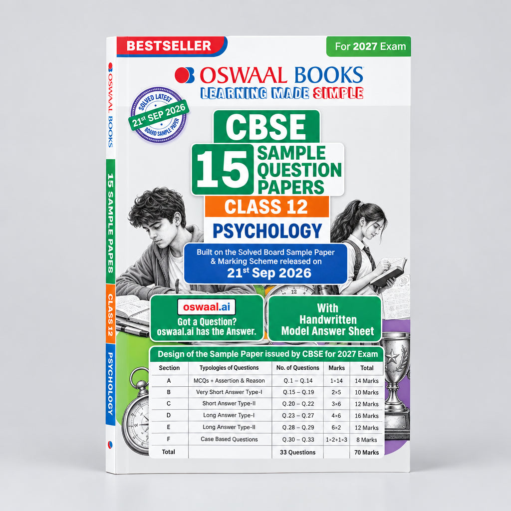 Oswaal CBSE 15 Sample Question Papers Class 12 Psychology for 2027 Exam