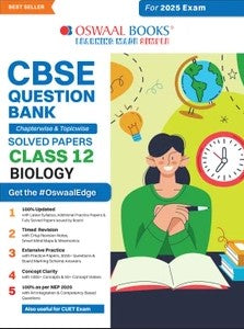 Oswaal CBSE Question Bank Class 12 Biology, Chapterwise and Topicwise Solved Papers For Board Exams 2025