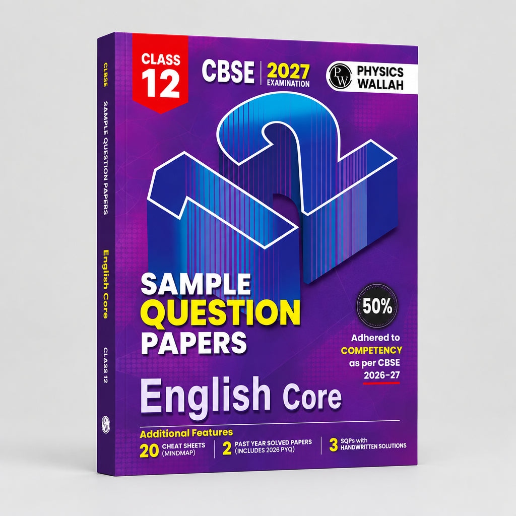 PW CBSE 12 Sample Question Papers English Core Class 12 For 2027 Board Exam |2026 Solved Paper, Chapterwise Mind Maps, Stepwise Marking