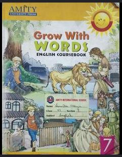 Amity Grow with Words English coursebook class 7